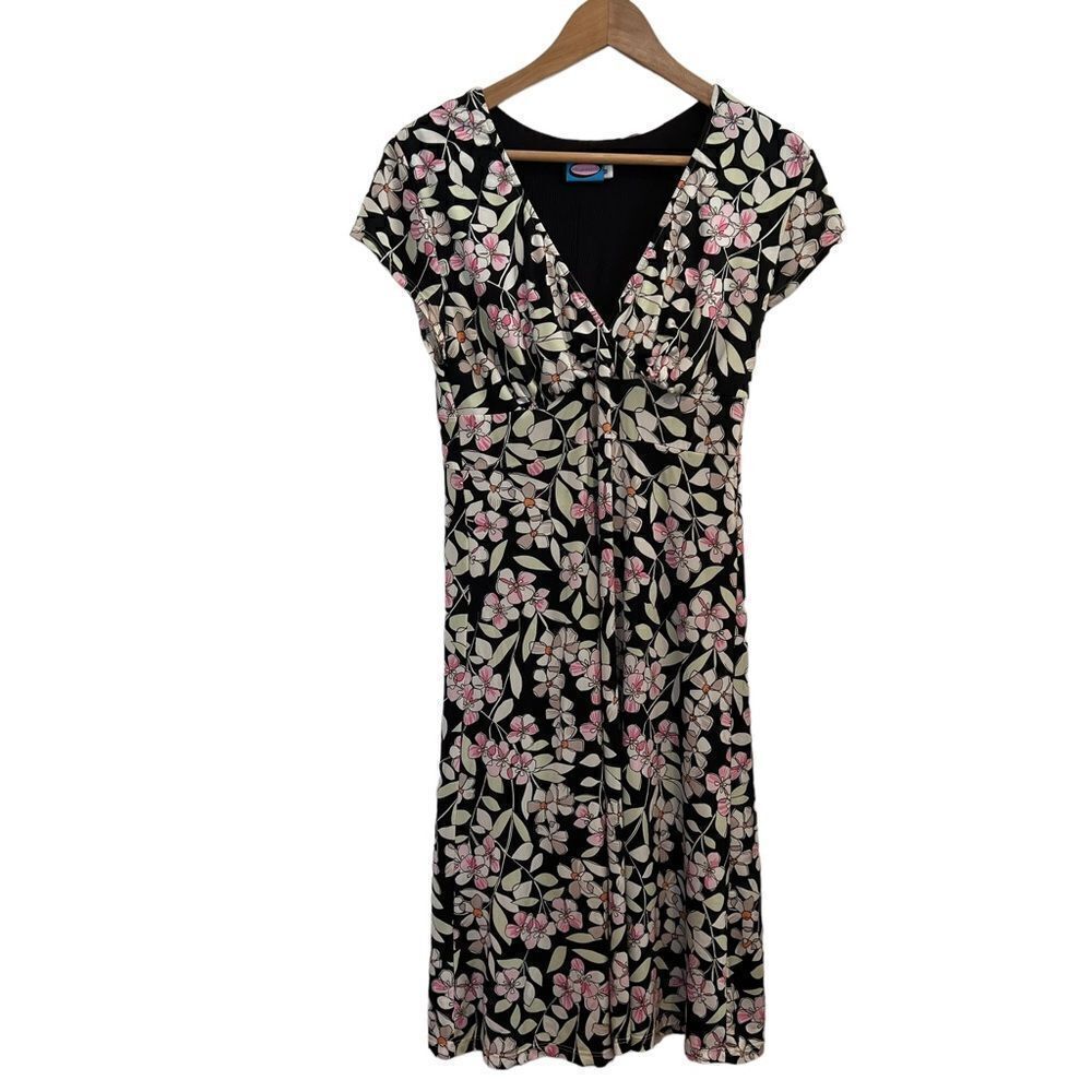 Majamas Floral V Neck Maternity Nursing Dress size M